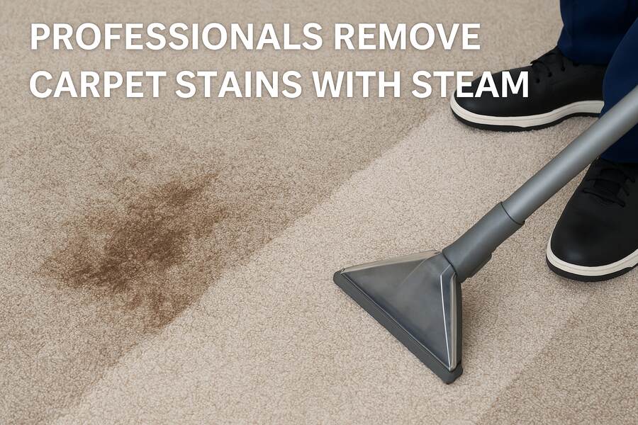 How Professionals Remove Carpet Stains with Steam