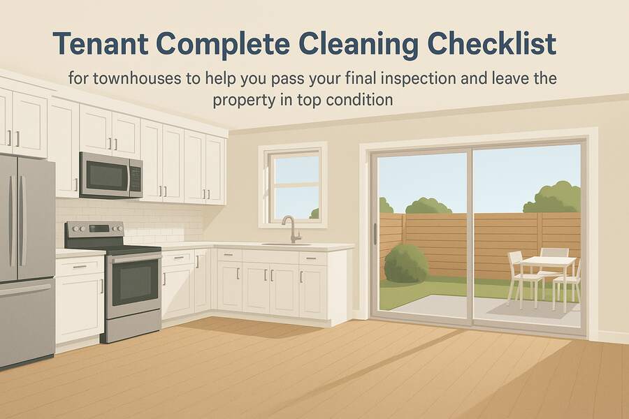 Tenant Complete Cleaning Checklist for Townhouses
