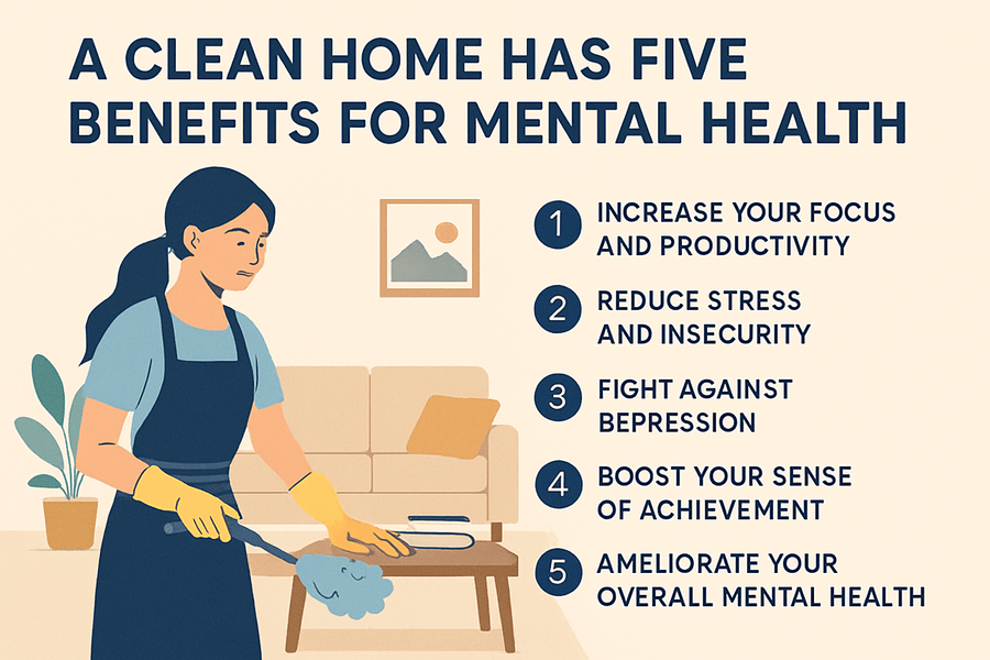 A Clean Home Has Five Benefits for Mental Health